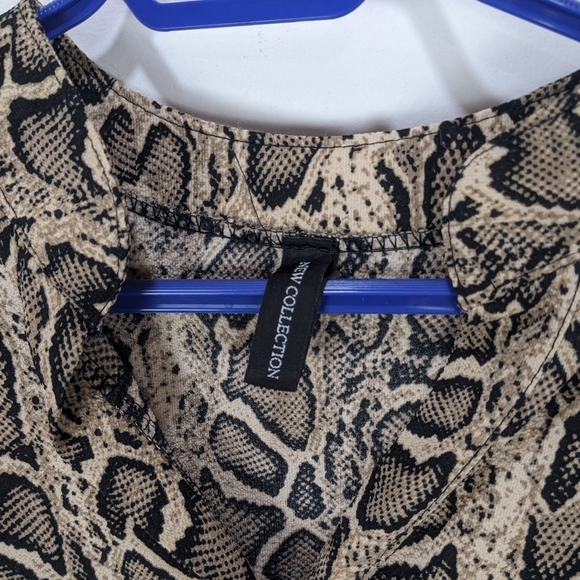 New Collection Made In Italy Snake Print Blouse Large/Extra Large - Picture 3 of 7